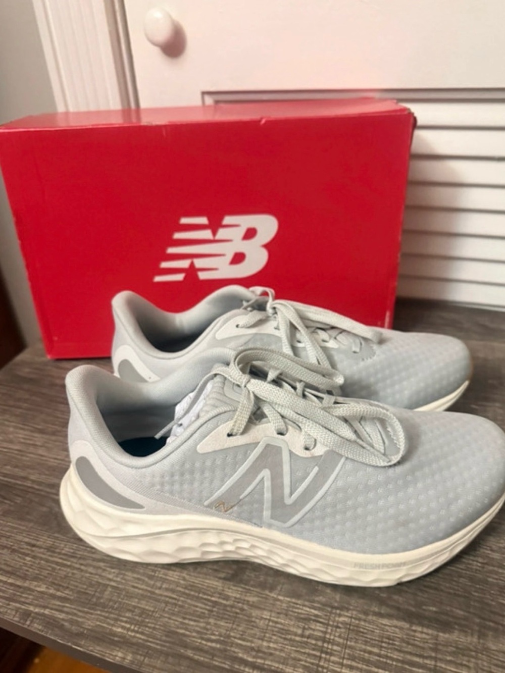 New Balance Light Gray Athletic Sneakers